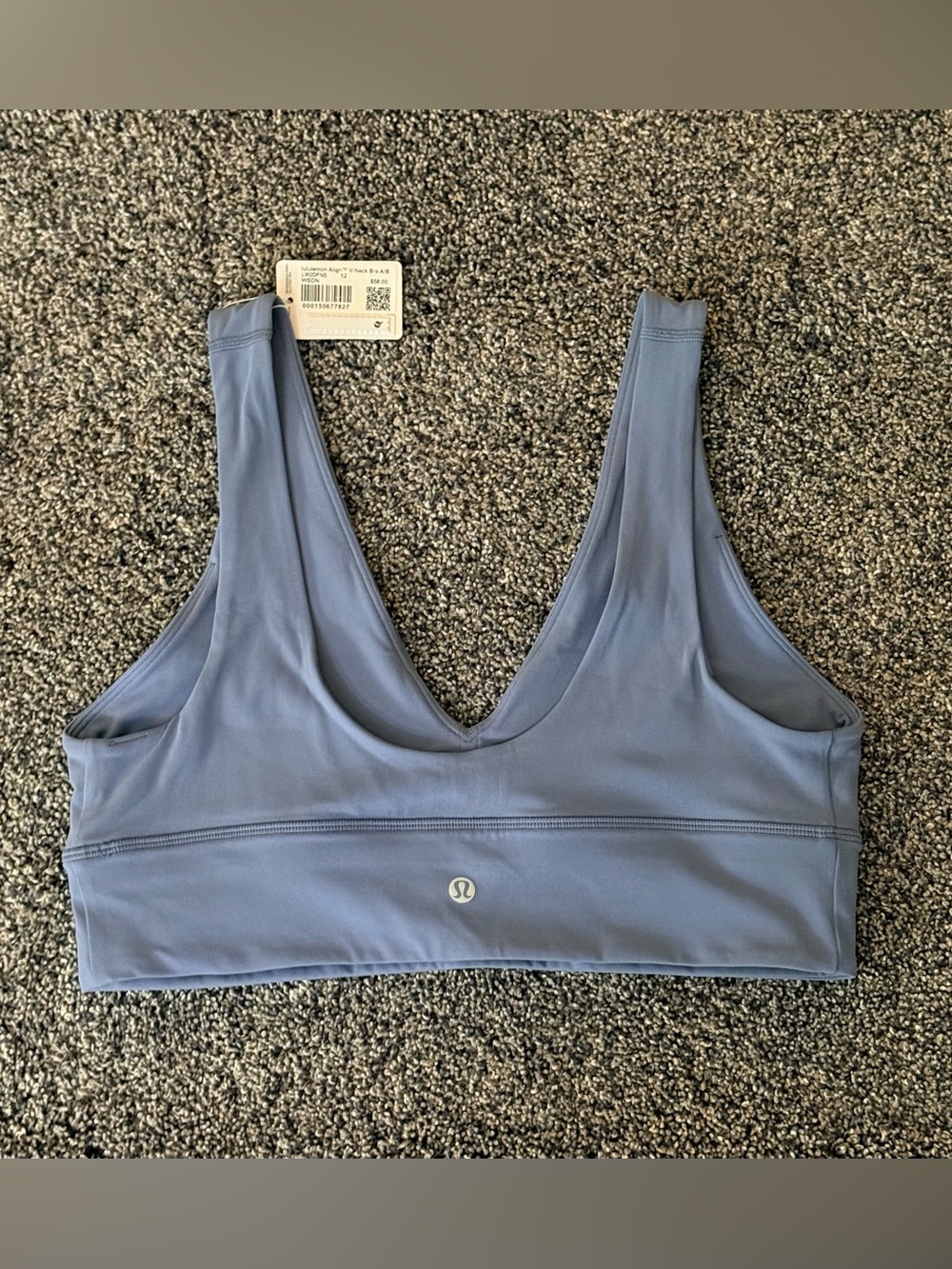 Lululemon Align V-Neck Bra A/B Cup Washed Denim Women’s Size 12 NWT - Picture 4 of 5